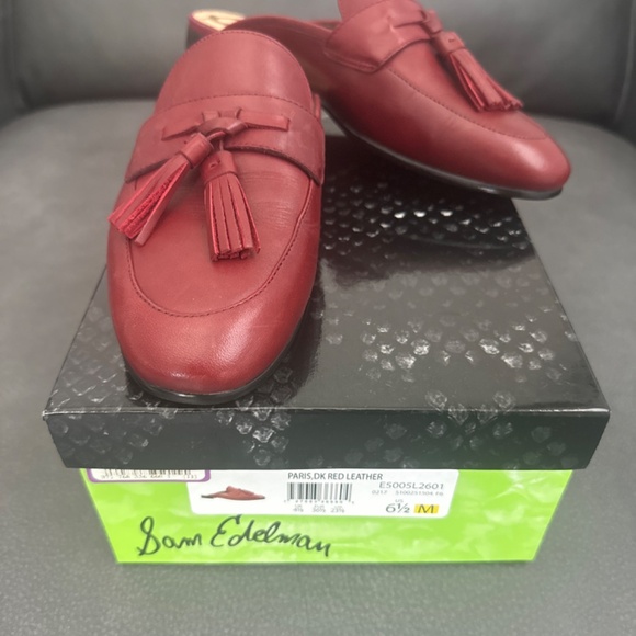 Sam Edelman Dark Red Leather Mule 6.5 - Picture 3 of 6